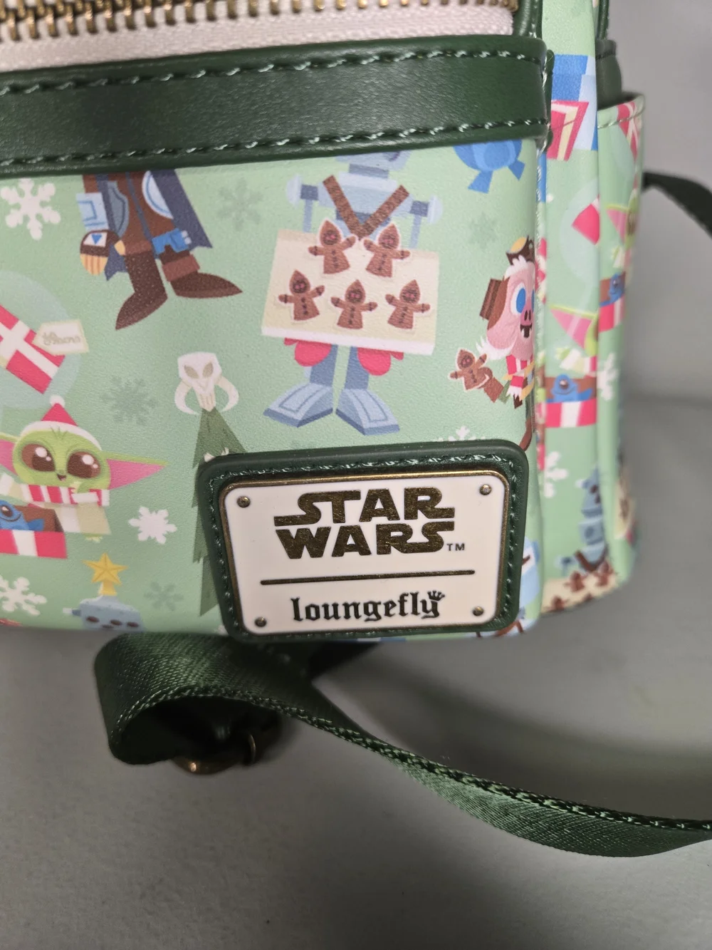 Loungefly Kids Star Wars Holiday Mint Green Mini Backpack